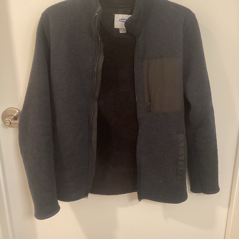 Old Navy Dark Blue Sherpa Lined Jacket